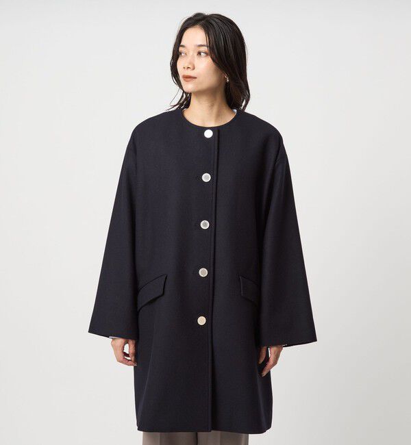 UNITED ARROWS green label relaxing「【別注】＜Traditional Weatherwear＞LINTON ノーカラー コート」|ノーカラーコート|