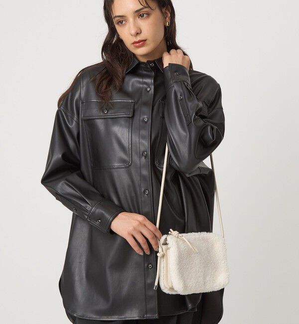 UNITED ARROWS green label relaxing「ボア ジップ ミニショルダーバッグ / ポシェット」|ショルダー・メッセンジャー|