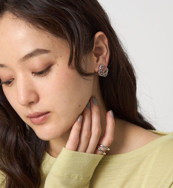 UNITED ARROWS green label relaxing「メルティ クリア フレーム イヤリング」|イヤリング|