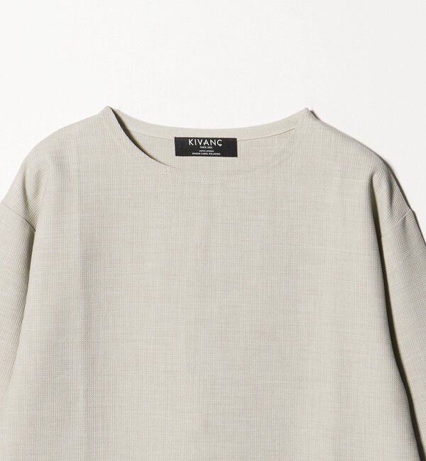 UNITED ARROWS green label relaxing「KIVANC ノーカラー 長袖 Tシャツ -ストレッチ-」|Tシャツ・カットソー|