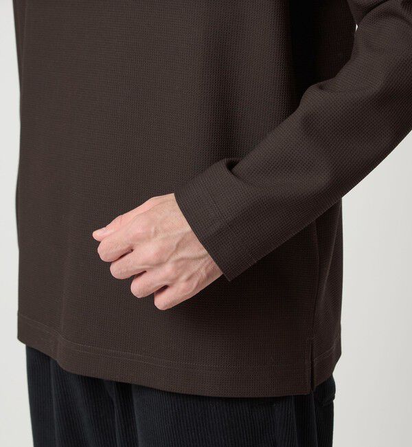 UNITED ARROWS green label relaxing「KIVANC ノーカラー 長袖 Tシャツ -ストレッチ-」|Tシャツ・カットソー|