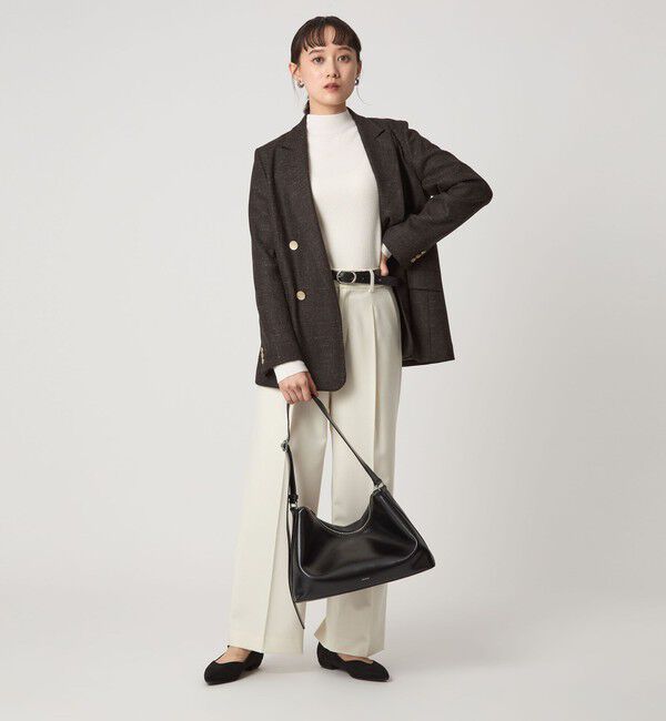 UNITED ARROWS green label relaxing「ウール リブ ボトルネック ニット プルオーバー ウォッシャブル」|ニット・セーター|