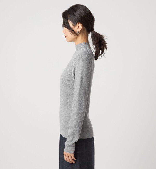 UNITED ARROWS green label relaxing「ウール リブ ボトルネック ニット プルオーバー ウォッシャブル」|ニット・セーター|