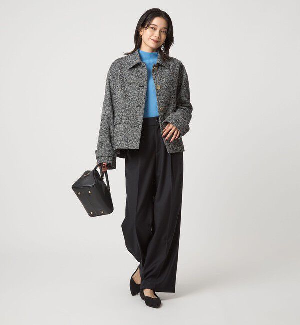 UNITED ARROWS green label relaxing「ウール リブ ボトルネック ニット プルオーバー ウォッシャブル」|ニット・セーター|