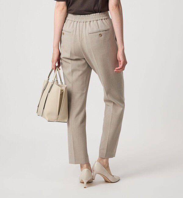 UNITED ARROWS green label relaxing「［size SHORT/TALLあり］ダブルクロス テーパード パンツ ウォッシャブル ストレッチ」|スラックス|