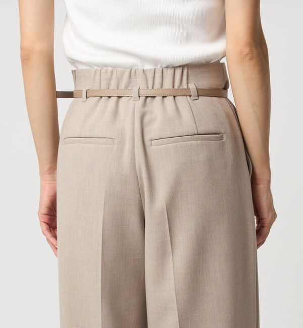 UNITED ARROWS green label relaxing「［size SHORT/TALLあり］ダブルクロス ワイド パンツ ウォッシャブル ストレッチ」|スラックス|