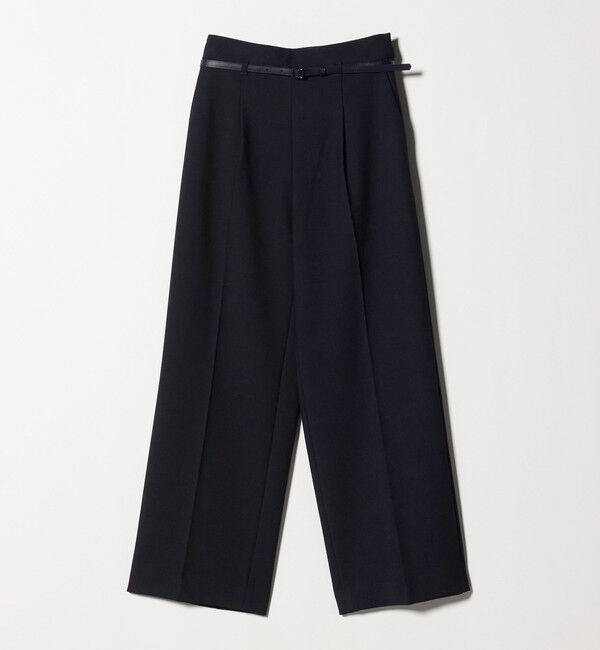 UNITED ARROWS green label relaxing「［size SHORT/TALLあり］ダブルクロス ワイド パンツ ウォッシャブル ストレッチ」|スラックス|