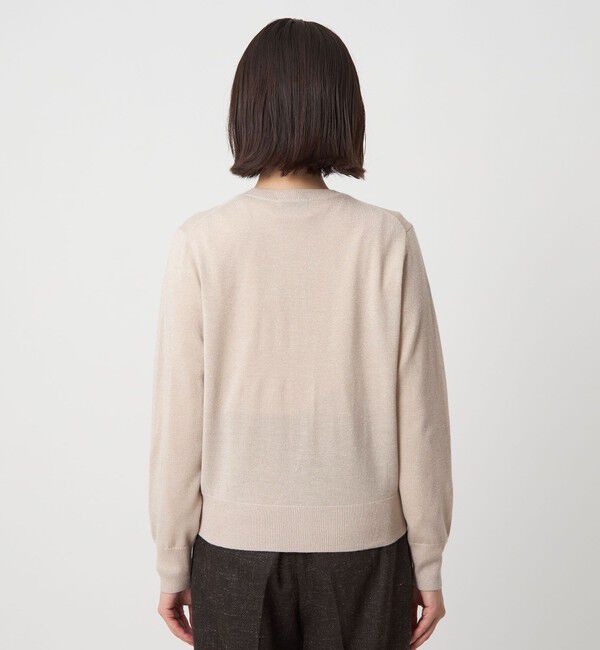 UNITED ARROWS green label relaxing「ラメ クルーネック ニット カーディガン ウォッシャブル」|カーディガン|