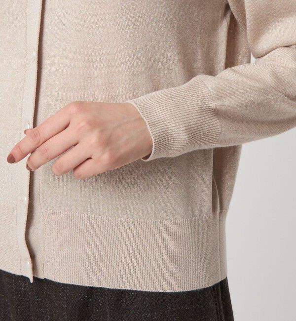 UNITED ARROWS green label relaxing「ラメ クルーネック ニット カーディガン ウォッシャブル」|カーディガン|