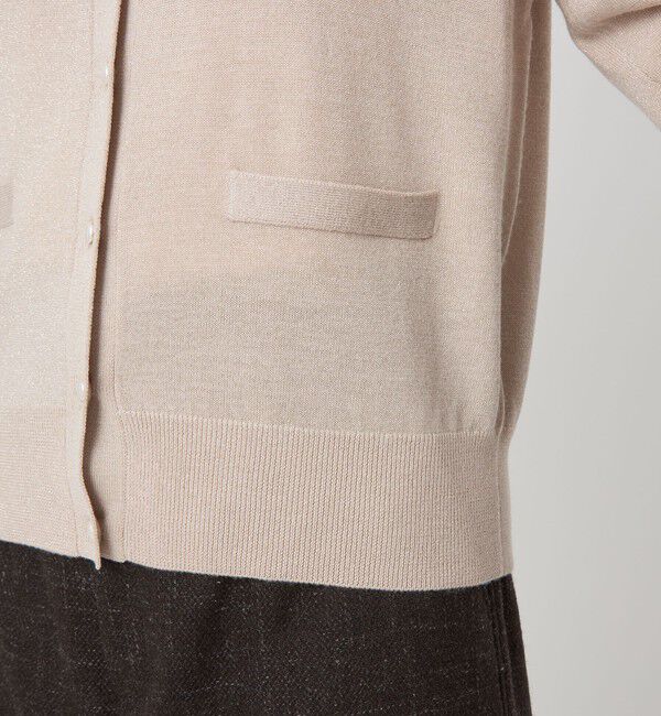 UNITED ARROWS green label relaxing「ラメ クルーネック ニット カーディガン ウォッシャブル」|カーディガン|