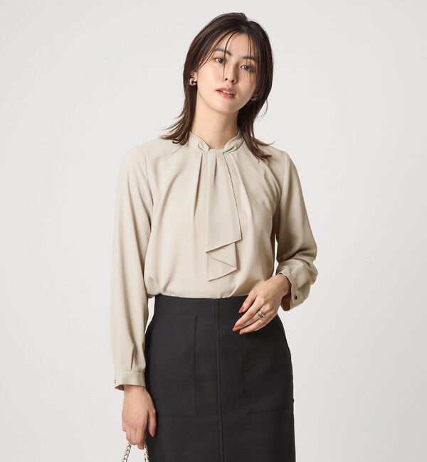 UNITED ARROWS green label relaxing「ネックタイ ロングスリーブ ブラウス」|シャツ・ブラウス|