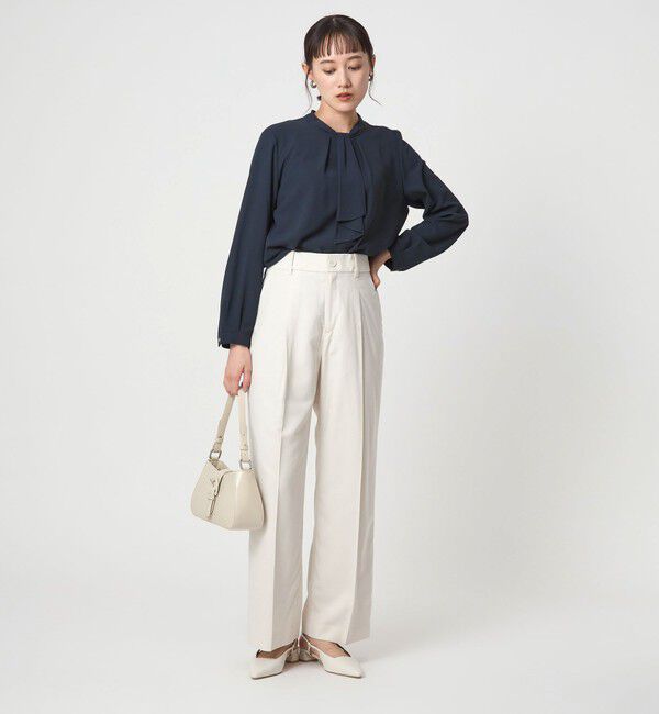 UNITED ARROWS green label relaxing「ネックタイ ロングスリーブ ブラウス」|シャツ・ブラウス|