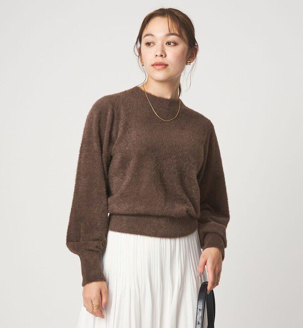 UNITED ARROWS green label relaxing「フラッフ フェザーヤーン ロングスリーブ ニット プルオーバー」|ニット・セーター|