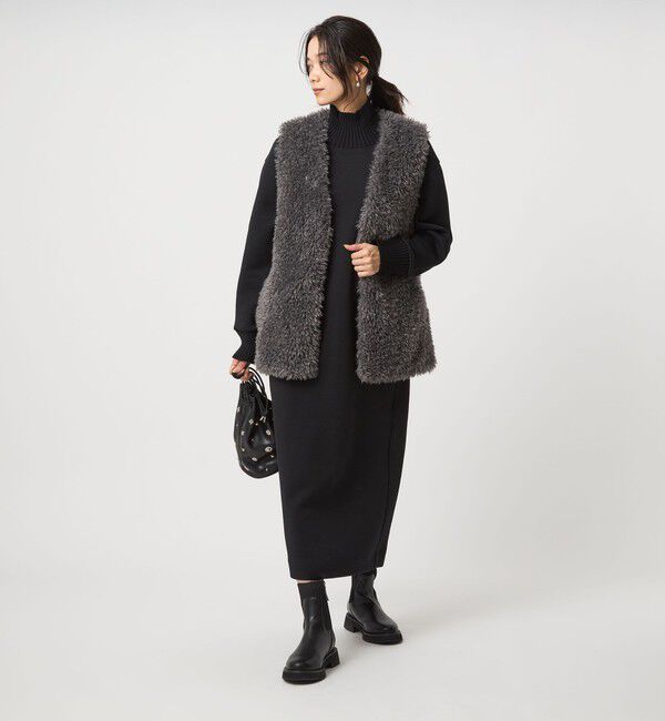 UNITED ARROWS green label relaxing「ダンボール ハイネック ワンピース」|ワンピース|