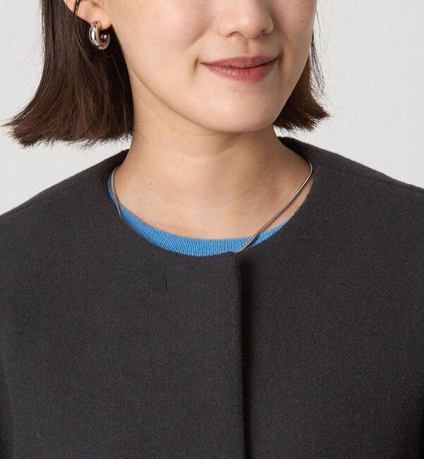 UNITED ARROWS green label relaxing「［size SHORTあり］SENTDALE WOOL セントデールウール ノーカラー コート」|ノーカラーコート|