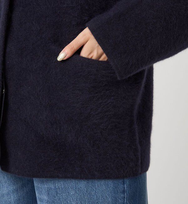 UNITED ARROWS green label relaxing「［size SHORTあり］FOXブレンド セッケツ ノーカラー カーディガン」|カーディガン|