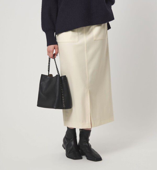 UNITED ARROWS green label relaxing「［size SHORT/TALLあり］キチントボトムス サキソニー Iライン スリム スカート」|タイト|