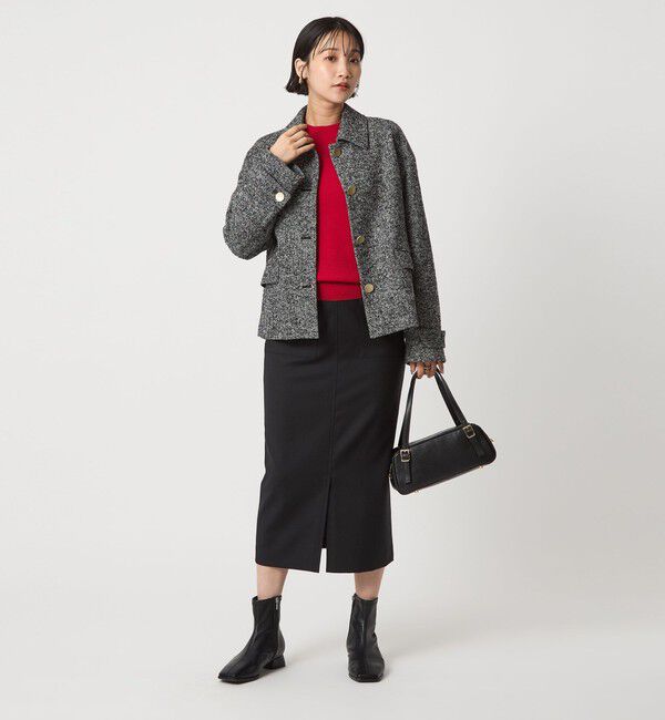 UNITED ARROWS green label relaxing「［size SHORT/TALLあり］キチントボトムス サキソニー Iライン スリム スカート」|タイト|