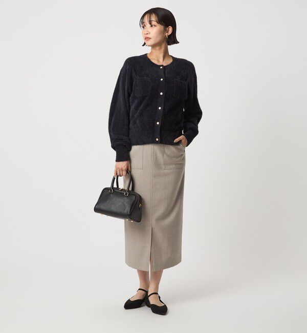 UNITED ARROWS green label relaxing「［size SHORT/TALLあり］キチントボトムス サキソニー Iライン スリム スカート」|タイト|