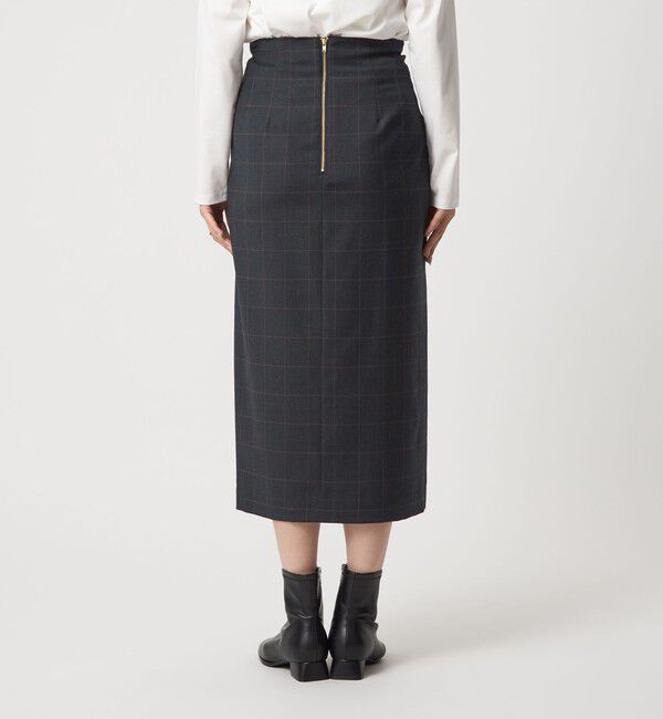 UNITED ARROWS green label relaxing「［size SHORT/TALLあり］キチントボトムス サキソニー Iライン スリム スカート」|タイト|