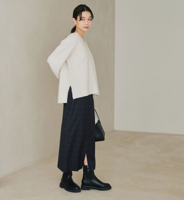 UNITED ARROWS green label relaxing「［size SHORT/TALLあり］キチントボトムス サキソニー Iライン スリム スカート」|タイト|