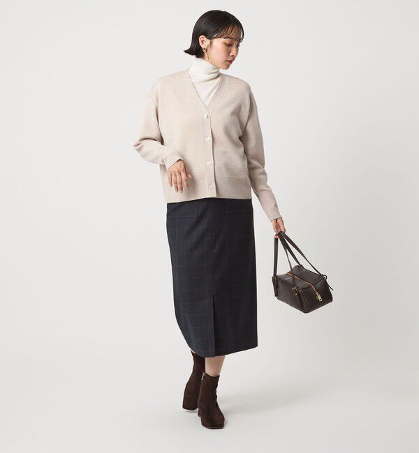 UNITED ARROWS green label relaxing「ウール スムース Vネック カーディガン ウォッシャブル」|カーディガン|