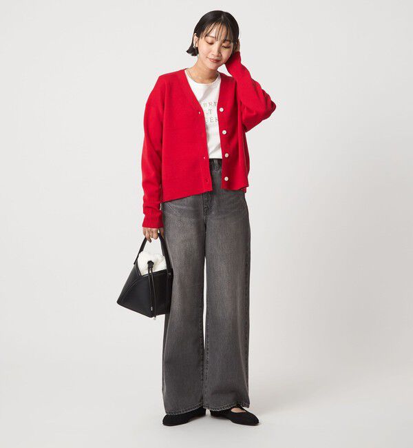 UNITED ARROWS green label relaxing「ウール スムース Vネック カーディガン ウォッシャブル」|カーディガン|