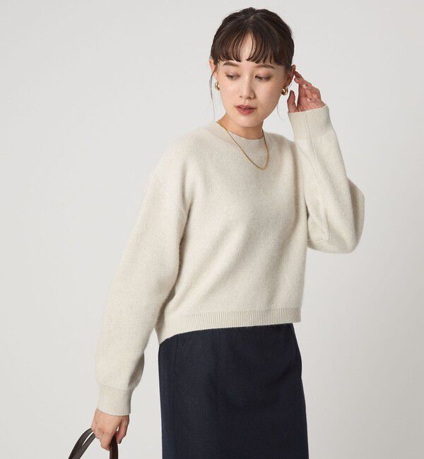 UNITED ARROWS green label relaxing「FOXブレンド ラメ フォルム ドルマン ニット プルオーバー」|ニット・セーター|