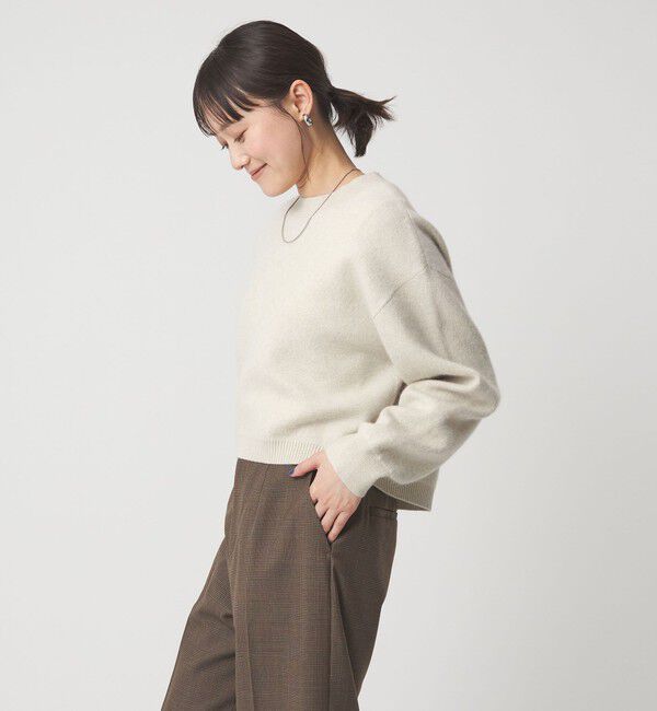 UNITED ARROWS green label relaxing「FOXブレンド ラメ フォルム ドルマン ニット プルオーバー」|ニット・セーター|