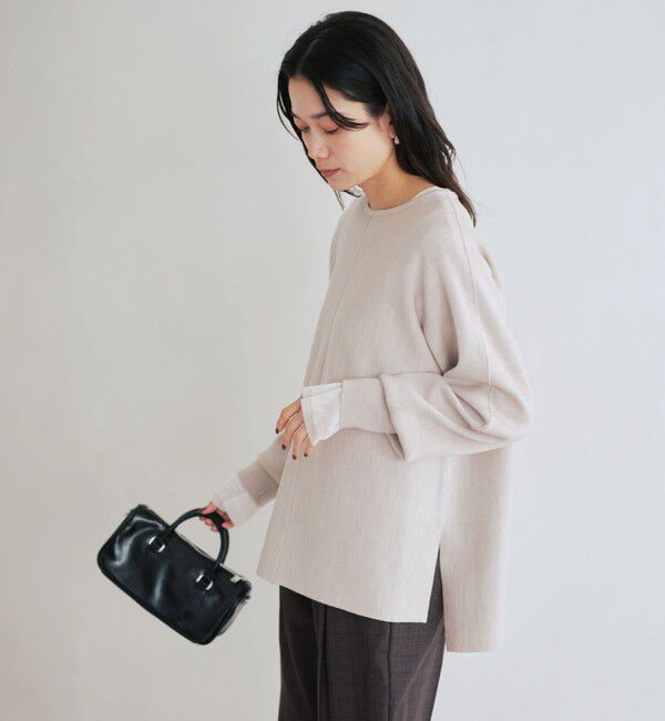 UNITED ARROWS green label relaxing「ウール スムース ワイド ニット プルオーバー ウォッシャブル」|ニット・セーター|