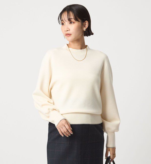 UNITED ARROWS green label relaxing「ウール スムース ボトルネック フォルム ニット プルオーバー ウォッシャブル」|ニット・セーター|