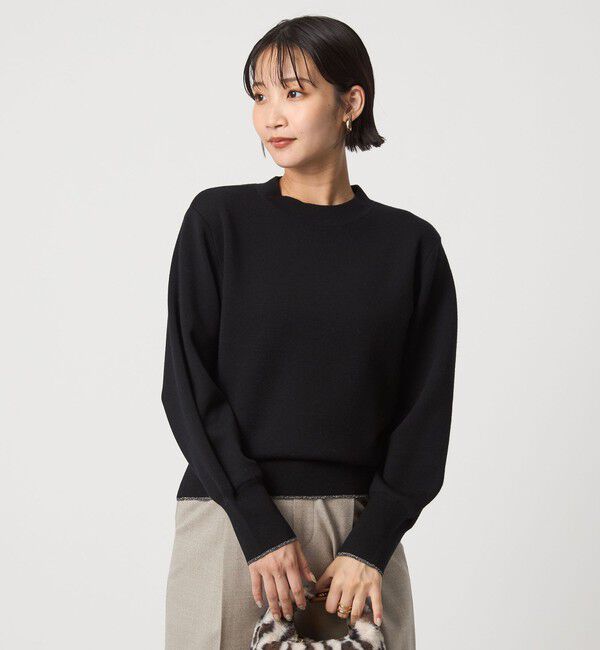 UNITED ARROWS green label relaxing「ウール スムース ボトルネック フォルム ニット プルオーバー ウォッシャブル」|ニット・セーター|