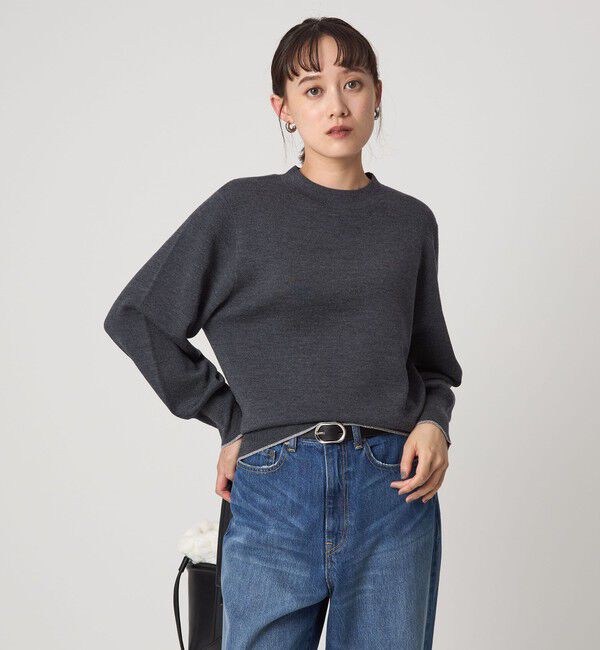 UNITED ARROWS green label relaxing「ウール スムース ボトルネック フォルム ニット プルオーバー ウォッシャブル」|ニット・セーター|