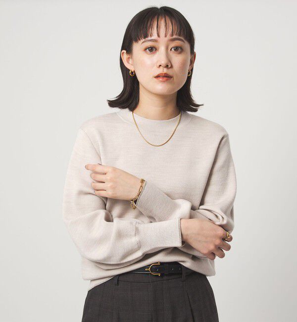 UNITED ARROWS green label relaxing「ウール スムース ボトルネック フォルム ニット プルオーバー ウォッシャブル」|ニット・セーター|