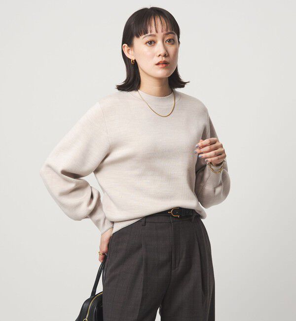 UNITED ARROWS green label relaxing「ウール スムース ボトルネック フォルム ニット プルオーバー ウォッシャブル」|ニット・セーター|