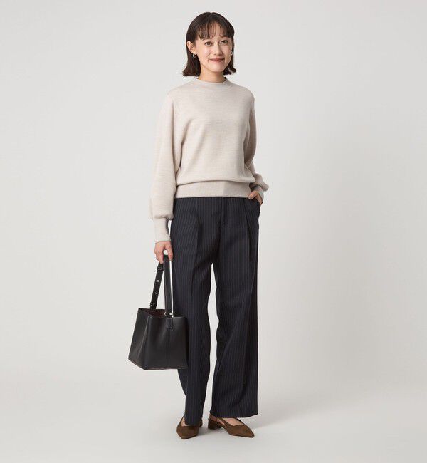 UNITED ARROWS green label relaxing「ウール スムース ボトルネック フォルム ニット プルオーバー ウォッシャブル」|ニット・セーター|