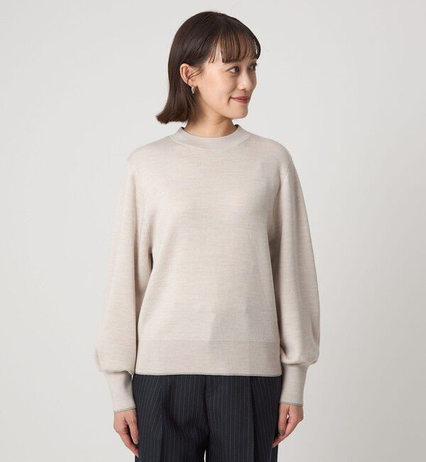 UNITED ARROWS green label relaxing「ウール スムース ボトルネック フォルム ニット プルオーバー ウォッシャブル」|ニット・セーター|