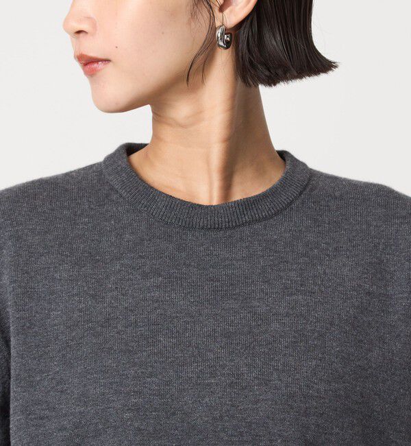 UNITED ARROWS green label relaxing「ベロア エリ 2WAY ニット プルオーバー ウォッシャブル」|ニット・セーター|