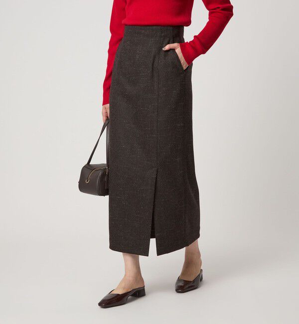 UNITED ARROWS green label relaxing「［size SHORTあり］スラブ サイド スリット タイト スカート」|タイト|