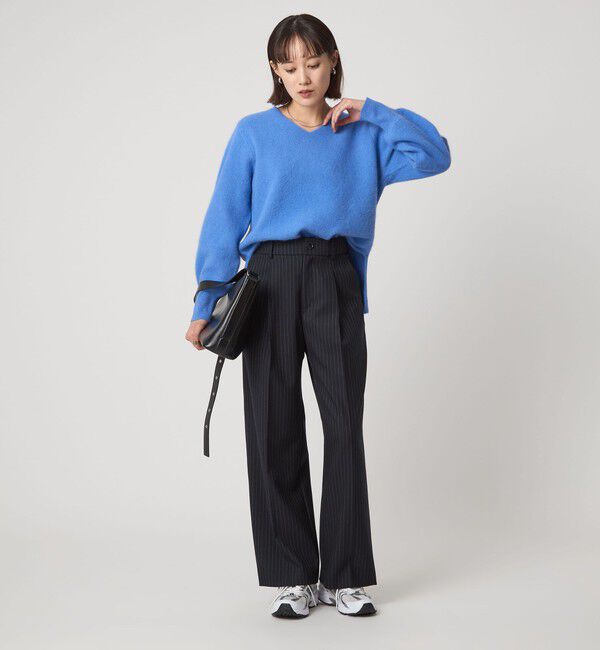 UNITED ARROWS green label relaxing「FOXブレンド フォルム Vネック ニット プルオーバー」|ニット・セーター|