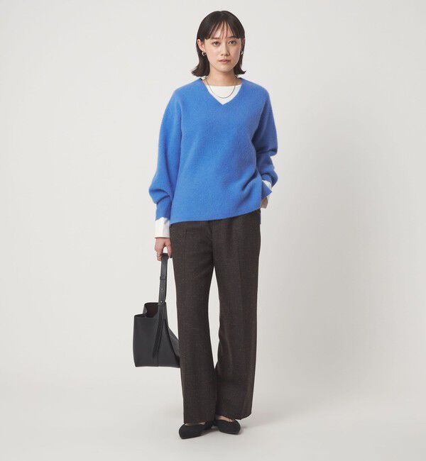 UNITED ARROWS green label relaxing「FOXブレンド フォルム Vネック ニット プルオーバー」|ニット・セーター|