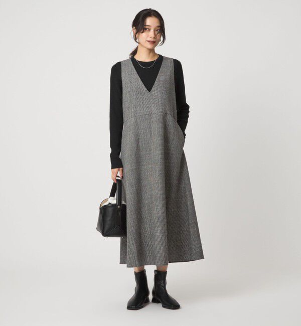 UNITED ARROWS green label relaxing「ウール リブ クルーネック ニット プルオーバー ウォッシャブル」|ニット・セーター|