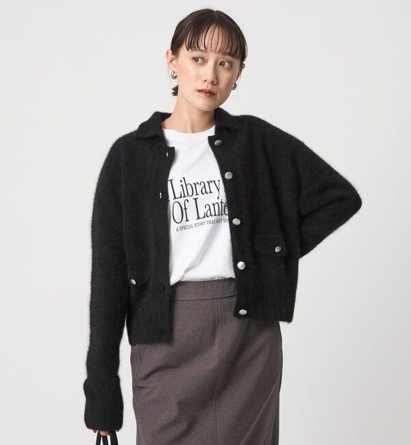 UNITED ARROWS green label relaxing「ヘアリー ニット ポロカーデイガン」|カーディガン|