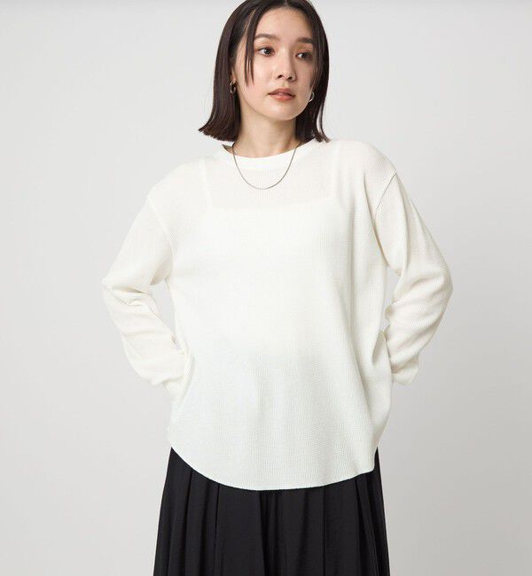 UNITED ARROWS green label relaxing「【WEB限定】＜at ease＞ワッフル ロングスリーブ カットソー」|Tシャツ・カットソー|