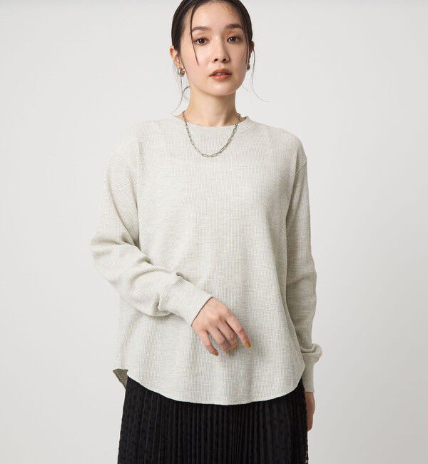 UNITED ARROWS green label relaxing「【WEB限定】＜at ease＞ワッフル ロングスリーブ カットソー」|Tシャツ・カットソー|