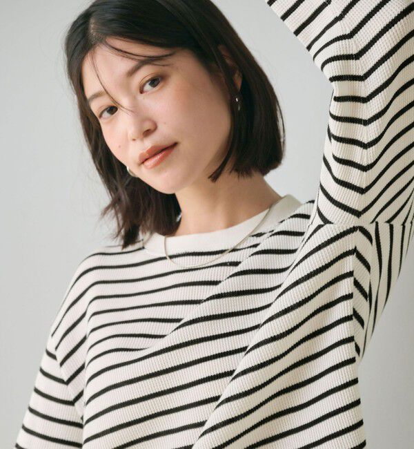 UNITED ARROWS green label relaxing「【WEB限定】＜at ease＞ワッフル ロングスリーブ カットソー」|Tシャツ・カットソー|