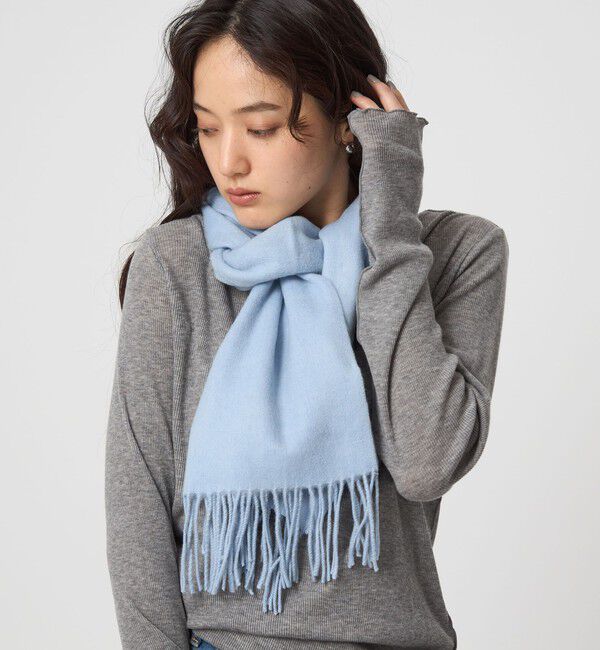 UNITED ARROWS green label relaxing「ウール 無地 マフラー / ストール」|ストール|LT.BLUE