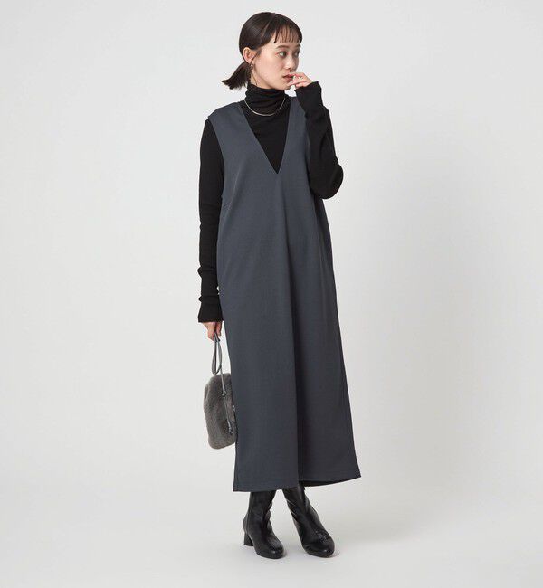 UNITED ARROWS green label relaxing「ディープ Vネック ジャンパースカート」|ジャンパースカート|