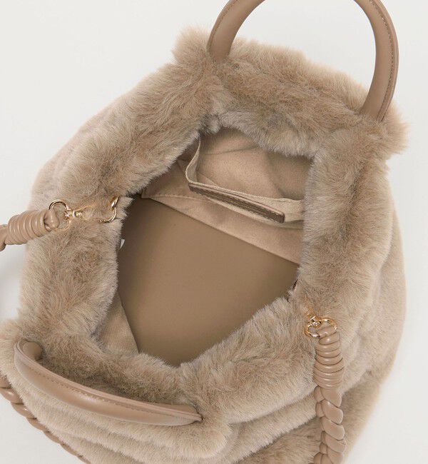 UNITED ARROWS green label relaxing「フェイクファー2WAY トートバッグ / ショルダーバッグ」|ショルダー・メッセンジャー|