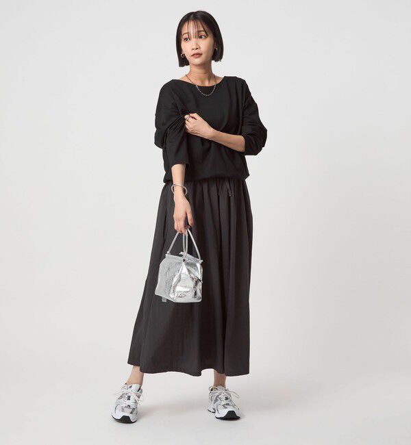 UNITED ARROWS green label relaxing「カット コンビ タフタ フレア ワンピース」|ワンピース|